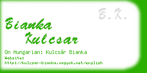 bianka kulcsar business card