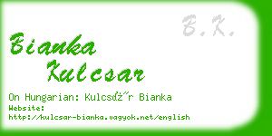 bianka kulcsar business card